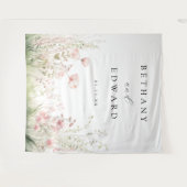 Delicate Wildflower bruiloft Wandkleed (Voorkant (horizontaal))