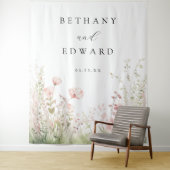 Delicate Wildflower bruiloft Wandkleed (In situ)