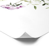 Delicate Wildflower Bruiloftsshower Welkomstposter Poster (Hoek)
