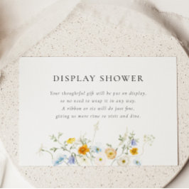 Delicate Wildflower Display Douche Informatiekaartje
