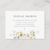Delicate Wildflower Display Douche Informatiekaartje (Voorkant)
