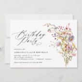 Delicate Wildflower Elegant Elke leeftijd Volwasse Kaart (Voorkant)