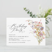 Delicate Wildflower Elegant Elke leeftijd Volwasse Kaart (Staand voorkant)