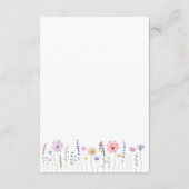 Delicate Wildflower Garden Wedding Details Informatiekaartje (Achterkant)