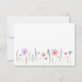Delicate Wildflower Garden Wedding RSVP Card (Achterkant)