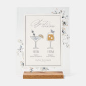 Delicate Wildflower Handtekening Drinken ID1102 Acryl Bord (Voorkant)