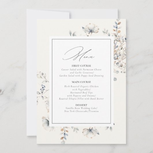 Delicate Wildflower Huwelijk Ivoor Wit ID1102 (Voorkant)