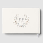Delicate Wildflower Huwelijk Ivoor Wit ID1102 Gastenboek (Achterkant)