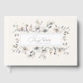 Delicate Wildflower Huwelijk Ivoor Wit ID1102 Gastenboek (Voorkant)