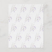 Delicate Wildflower Kalligrafie Cream Event Menu (Achterkant)