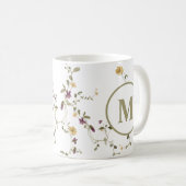 Delicate Wildflower Kleurrijk Bloempatroon Koffiemok (Voorkant rechts)