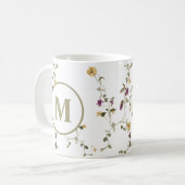 Delicate Wildflower Kleurrijk Bloempatroon Koffiemok (Voorkant links)