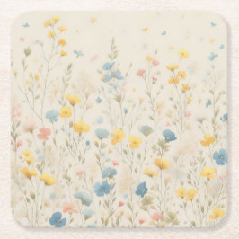 Delicate Wildflower Meadow Art Kartonnen Onderzetters