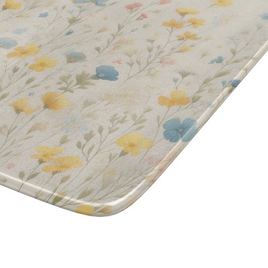 Delicate Wildflower Meadow Art Snijplank (Hoek)