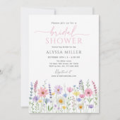 Delicate Wildflower Meadow Bridal Shower Kaart (Voorkant)