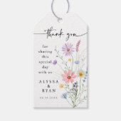 Delicate Wildflower Meadow Wedding Thank You Cadeaulabel (Voorkant)