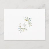 Delicate Wildflower Modern Boho bruiloft details Informatiekaartje (Achterkant)