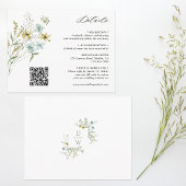 Delicate Wildflower Modern Boho bruiloft details Informatiekaartje