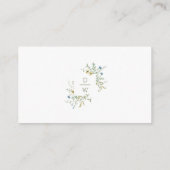 Delicate Wildflower Moderne Boho Bruiloft RSVP Informatiekaartje (Achterkant)