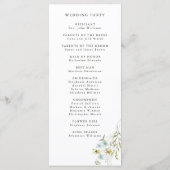 Delicate Wildflower Moderne Boho Trouwceremonie Programmakaart (Achterkant)