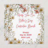 Delicate Wildflower Moederdag Brunch Uitnodiging (Voorkant / Achterkant)