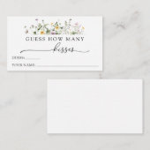 Delicate Wildflower raad hoeveel Kisses Game Informatiekaartje (Voorkant / Achterkant)