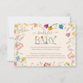 Delicate Wildflower tuinboeken voor Baby RSVP Kaartje (Voorkant)