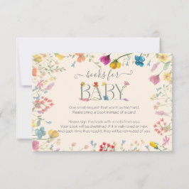 Delicate Wildflower tuinboeken voor Baby RSVP Kaartje