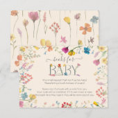 Delicate Wildflower tuinboeken voor Baby RSVP Kaartje (Voorkant / Achterkant)