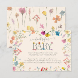 Delicate Wildflower tuinboeken voor Baby RSVP Kaartje