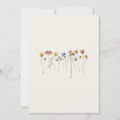 Delicate Wildflower | Uitnodiging voor weddenschap (Achterkant)