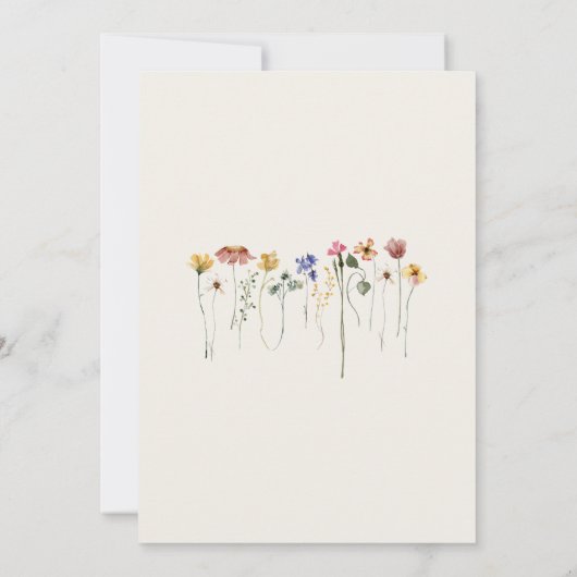 Delicate Wildflower | Uitnodiging voor weddenschap (Achterkant)