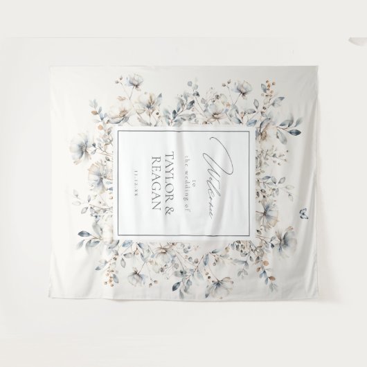 Delicate Wildflower Waterverf Arch Backdro ID1102 Wandkleed (Voorkant (horizontaal))