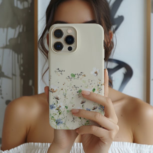 Delicate Wildflower Waterverf Bloemen iPhone 15 Pro Case