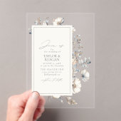 Delicate Wildflower Waterverf Bloemen ID1102 Acryl Uitnodigingen (Insitu (Draagbaar))