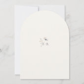 Delicate Wildflower Waterverf Boog Wedding ID1102 Kaart (Achterkant)