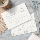 Delicate Wildflower Waterverf ID1102 RSVP Kaartje