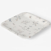 Delicate Wildflower Waterverf Patroon ID1102 Papieren Bordje (Gebogen)