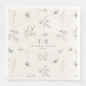 Delicate Wildflower Waterverf Patten ID1102 Servet (Voorkant)