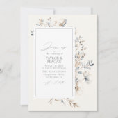 Delicate Wildflower Waterverf Wedding ID1102 Kaart (Voorkant)