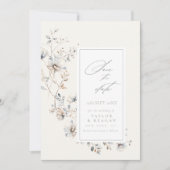 Delicate Wildflower Waterverf Wedding ID1102 Save The Date (Voorkant)