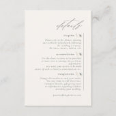 Delicate Wildflower Wedding Details ID1102 Informatiekaartje (Voorkant)