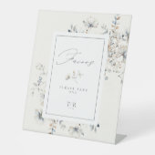 Delicate Wildflower Wedding Favors ID1102 Reclamebord Met Voetstuk (Voorkant)