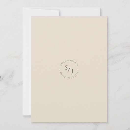 Delicate Wildflower Wedding Ivory White ID1102 (Achterkant)