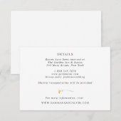 Delicate Wildflower Wedding — Kaart met details (Voorkant / Achterkant)