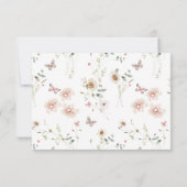 Delicate Wildflower Wedding QR Code RSVP Kaartje (Achterkant)