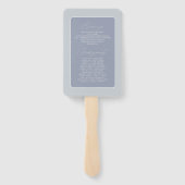 Delicate Wildflower Wedding Welkomstprogramma ID11 Handwaaier (Achterkant)