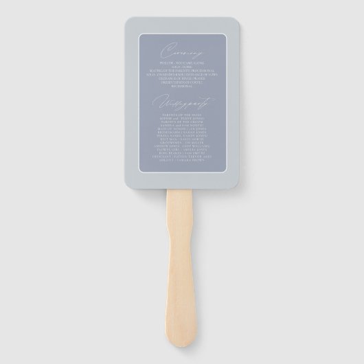 Delicate Wildflower Wedding Welkomstprogramma ID11 Handwaaier (Achterkant)