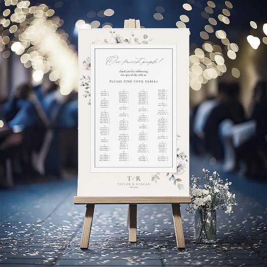 Delicate Wildflower Zitplaatskaart Ivoor ID1102 Acryl Bord