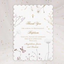 Delicate Wildflowers Bedankt voor je komst kaart